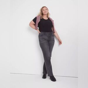 Brand New Lane Bryant Signature Fit High Rise Classic Straight Gray Jeans 28